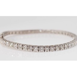 Bracelet rivière en or blanc et diamants