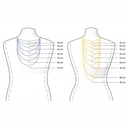 Chaîne Grain de Café Creuse, Or Jaune 750, Longueur 60 cm