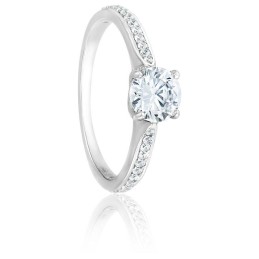 Bague Solitaire Alice Diamant 0,70 ct & Or Blanc 750