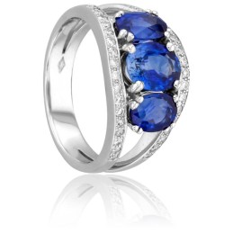 Bague Torbert, Saphirs et Diamants