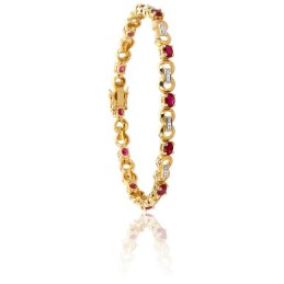 Bracelet Ozark, Rubis et Diamants, Longueur 18,5 cm